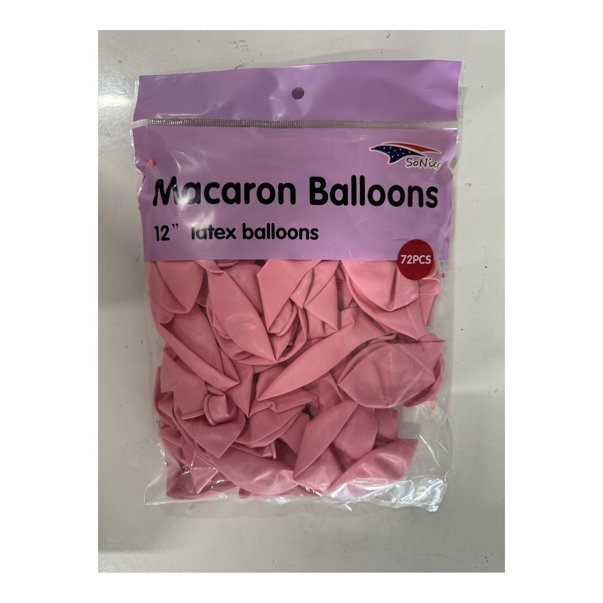 12"Macaron Balloon Pink 72 ct
